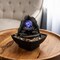 Pure Garden Tabletop Water Fountain Faux Rock Stones Cavern LED Light Glass Rolling Ball
